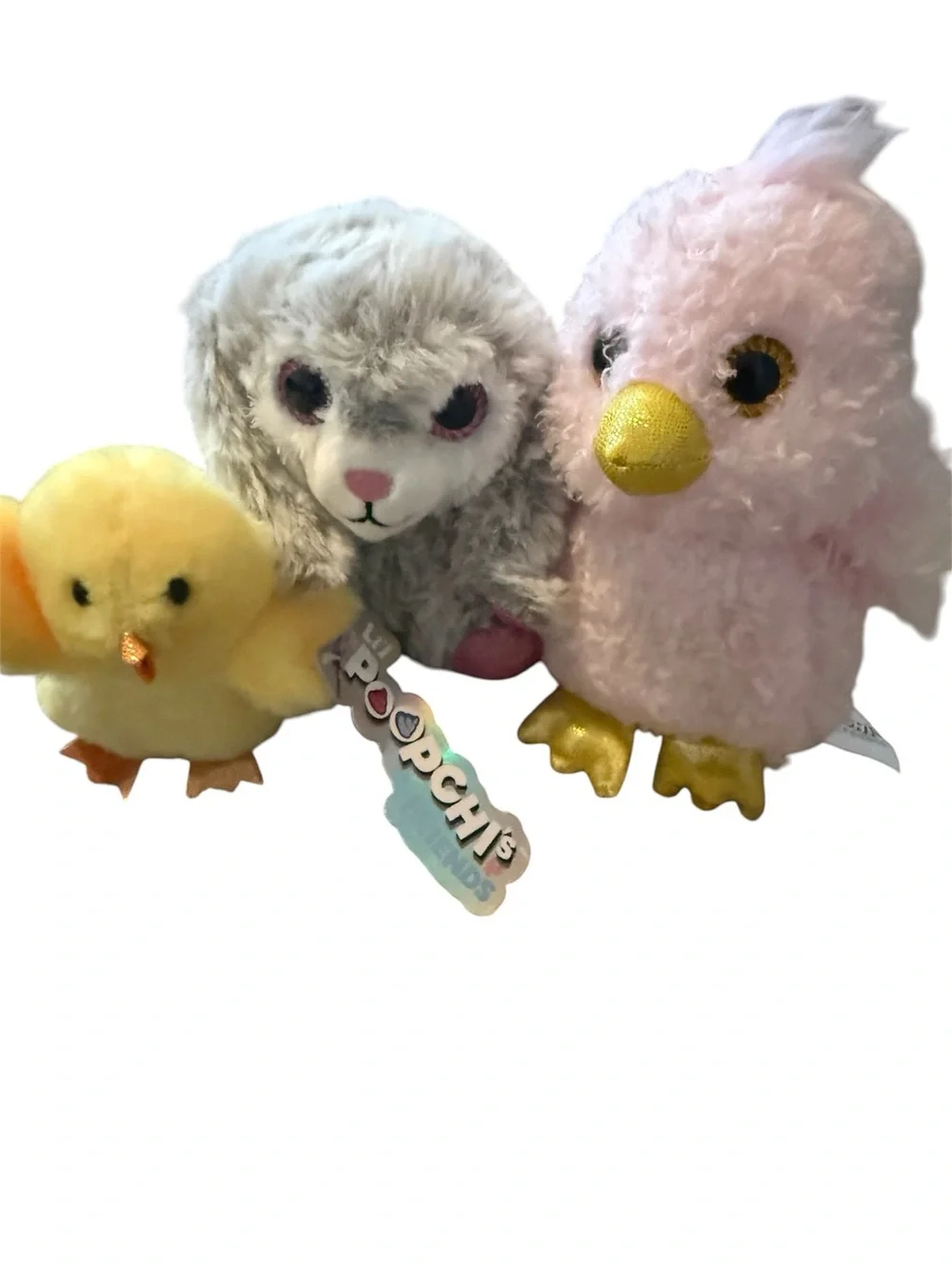 Poopchi’s Friends Plush Toy Lot of 3 Bunnies/chicks